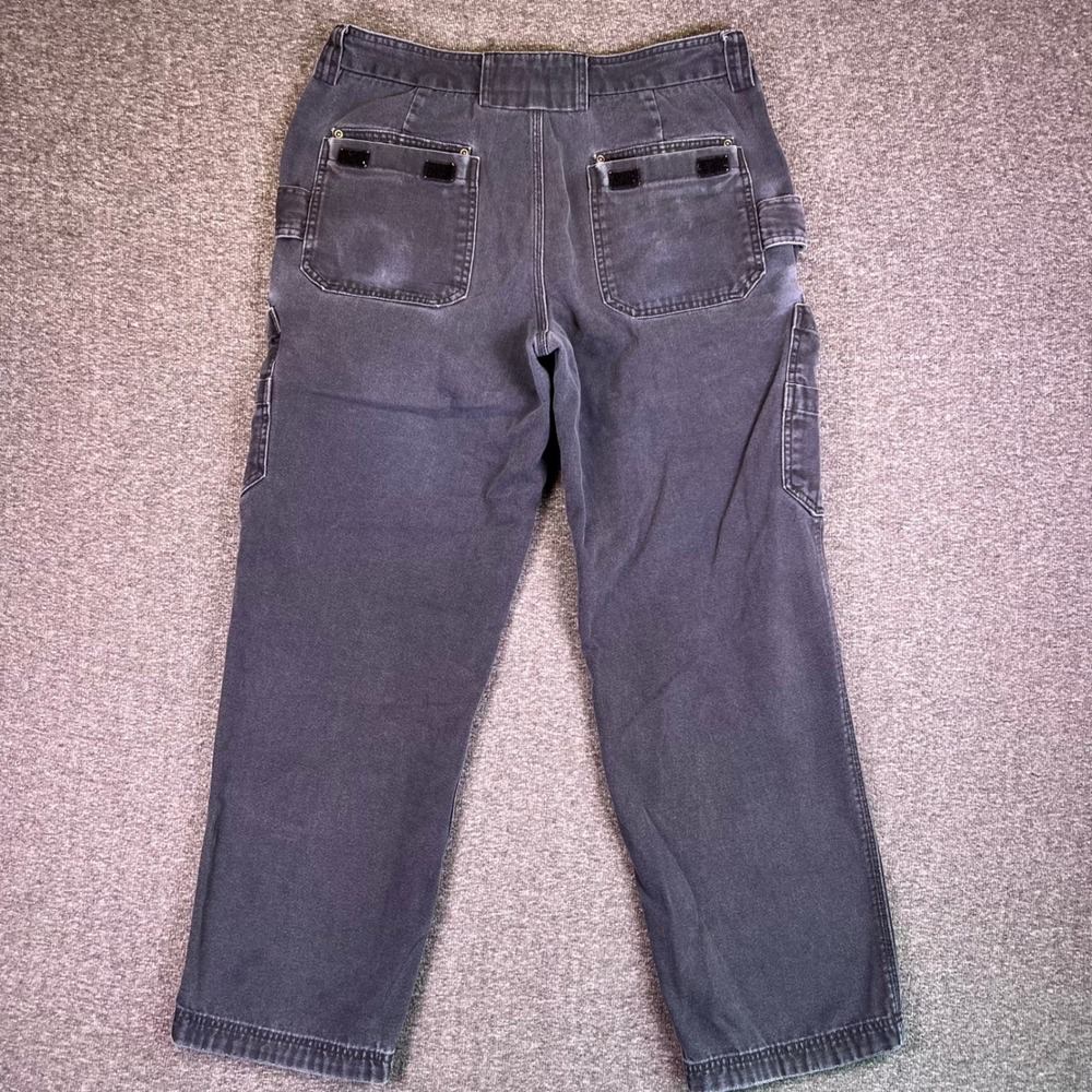 Duluth Trading Co Pants Mens 36x34 Cargo Work Relaxed Canvas Utility Carpenter - Picture 2 of 13